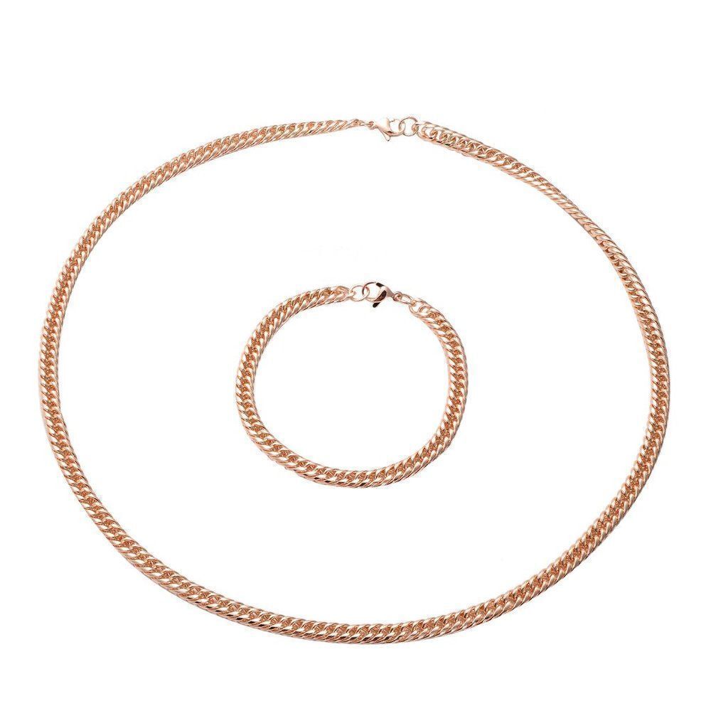 Necklace ION Plated RG and Bracelet Set